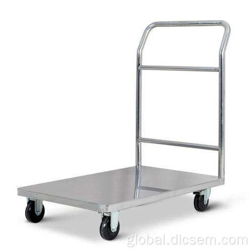 4 Wheeled Shopping Trolley 4 Wheels Foldable Hand Trolleys for Warehouse Manufactory